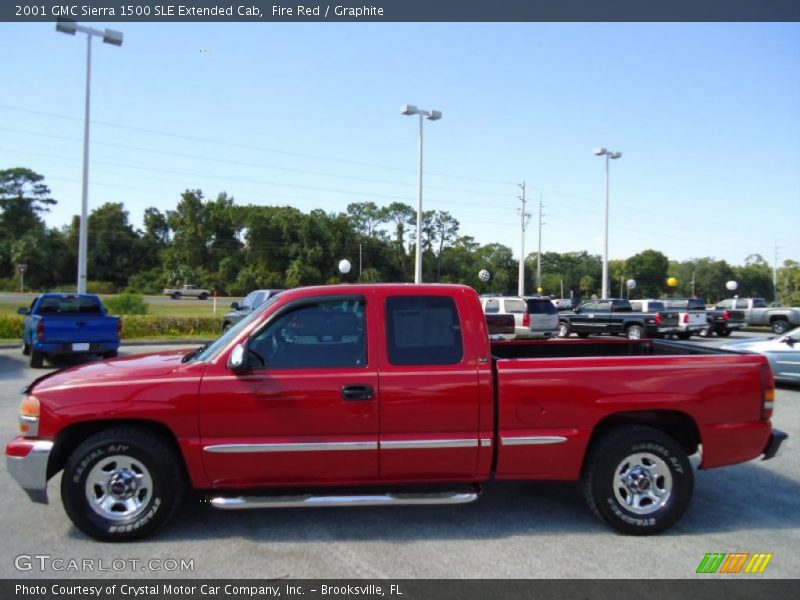 Fire Red / Graphite 2001 GMC Sierra 1500 SLE Extended Cab