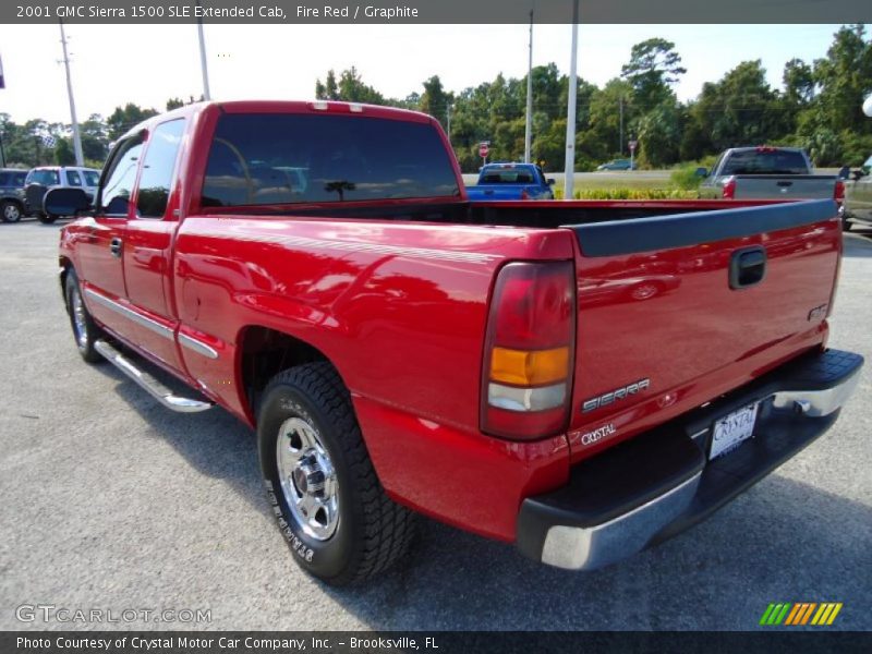 Fire Red / Graphite 2001 GMC Sierra 1500 SLE Extended Cab