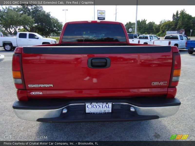 Fire Red / Graphite 2001 GMC Sierra 1500 SLE Extended Cab