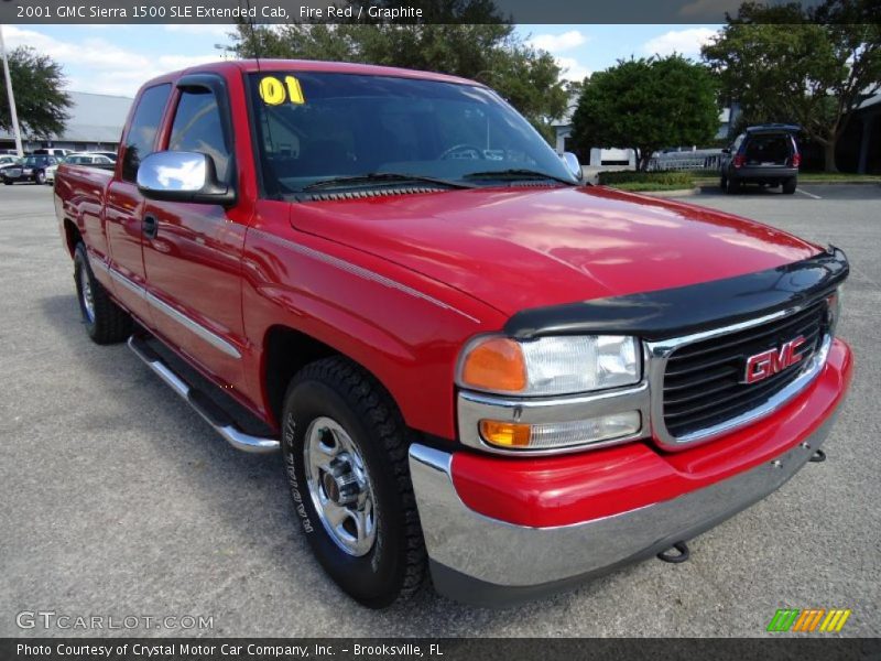 Fire Red / Graphite 2001 GMC Sierra 1500 SLE Extended Cab