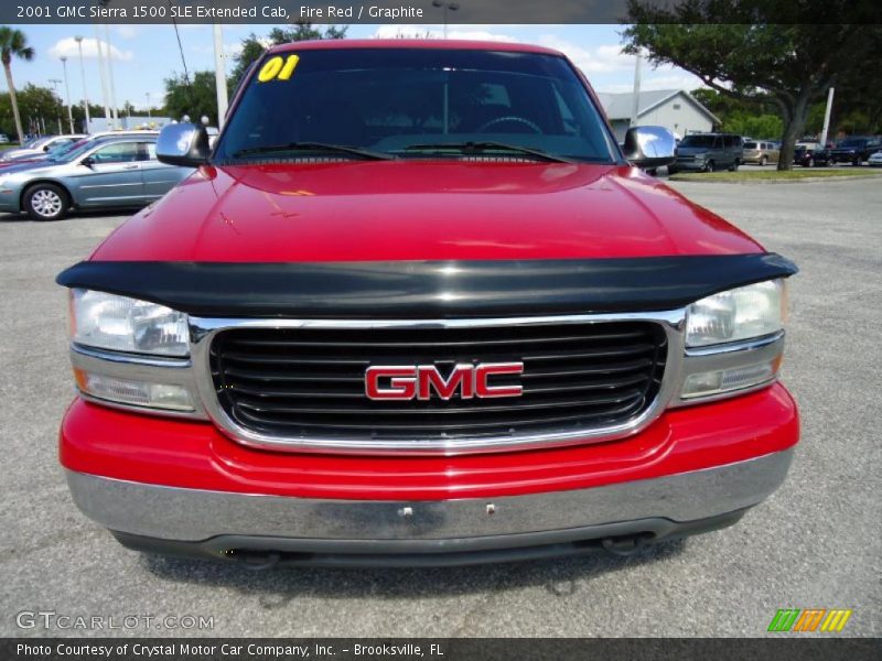 Fire Red / Graphite 2001 GMC Sierra 1500 SLE Extended Cab