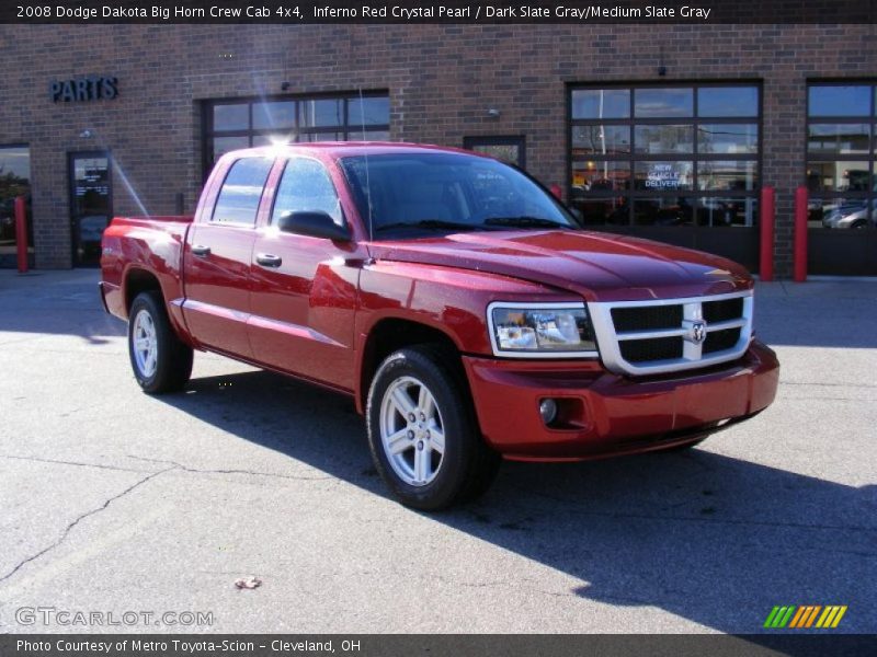 Inferno Red Crystal Pearl / Dark Slate Gray/Medium Slate Gray 2008 Dodge Dakota Big Horn Crew Cab 4x4