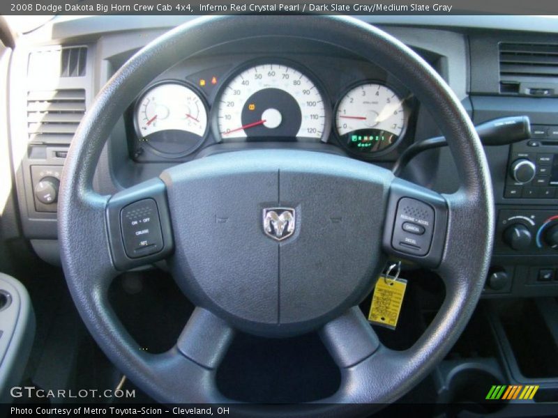Inferno Red Crystal Pearl / Dark Slate Gray/Medium Slate Gray 2008 Dodge Dakota Big Horn Crew Cab 4x4
