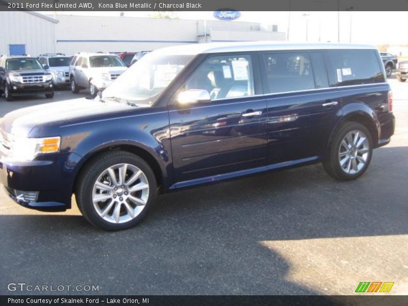 Kona Blue Metallic / Charcoal Black 2011 Ford Flex Limited AWD