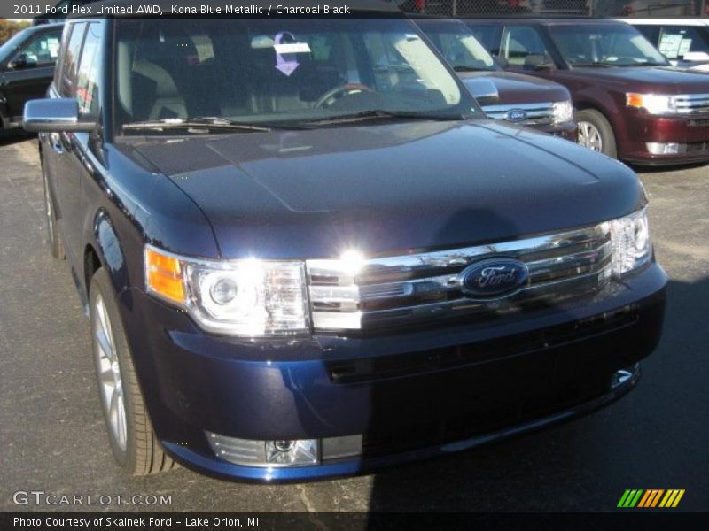 Kona Blue Metallic / Charcoal Black 2011 Ford Flex Limited AWD