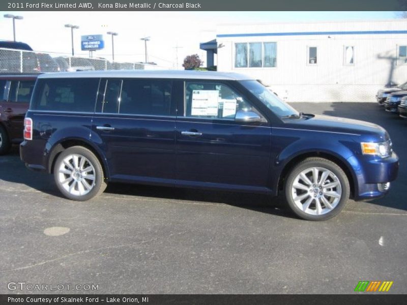 Kona Blue Metallic / Charcoal Black 2011 Ford Flex Limited AWD