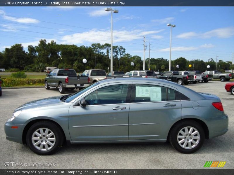 Steel Silver Metallic / Dark Slate Gray 2009 Chrysler Sebring LX Sedan