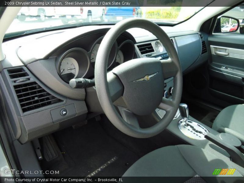 Steel Silver Metallic / Dark Slate Gray 2009 Chrysler Sebring LX Sedan
