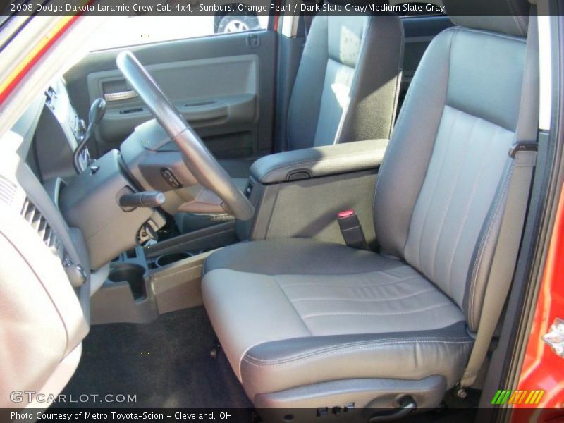 Sunburst Orange Pearl / Dark Slate Gray/Medium Slate Gray 2008 Dodge Dakota Laramie Crew Cab 4x4