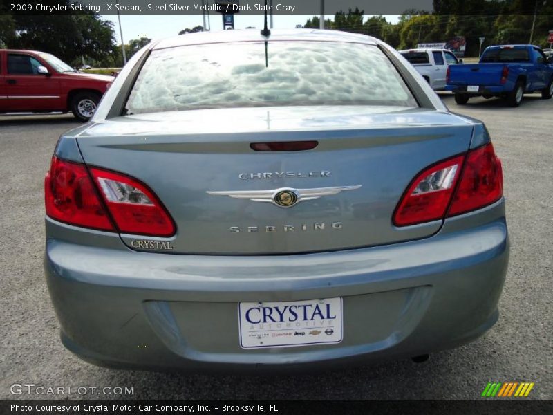 Steel Silver Metallic / Dark Slate Gray 2009 Chrysler Sebring LX Sedan