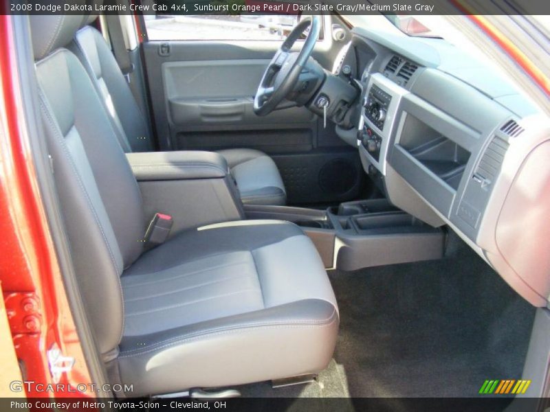 Sunburst Orange Pearl / Dark Slate Gray/Medium Slate Gray 2008 Dodge Dakota Laramie Crew Cab 4x4