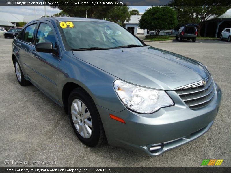 Steel Silver Metallic / Dark Slate Gray 2009 Chrysler Sebring LX Sedan