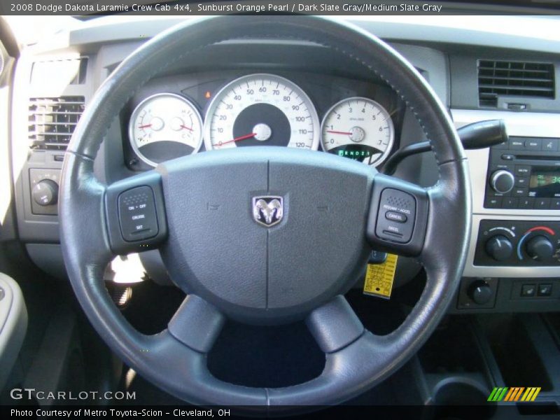 Sunburst Orange Pearl / Dark Slate Gray/Medium Slate Gray 2008 Dodge Dakota Laramie Crew Cab 4x4