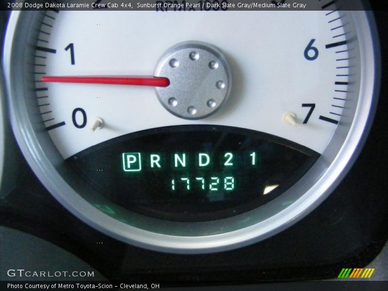 Sunburst Orange Pearl / Dark Slate Gray/Medium Slate Gray 2008 Dodge Dakota Laramie Crew Cab 4x4