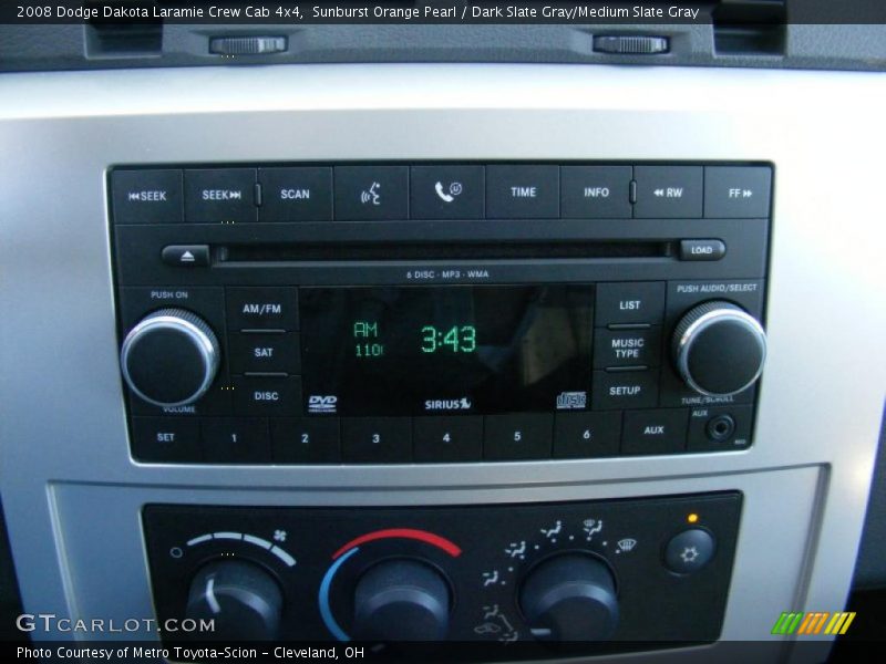 Sunburst Orange Pearl / Dark Slate Gray/Medium Slate Gray 2008 Dodge Dakota Laramie Crew Cab 4x4