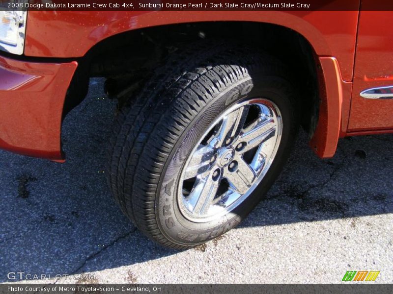Sunburst Orange Pearl / Dark Slate Gray/Medium Slate Gray 2008 Dodge Dakota Laramie Crew Cab 4x4