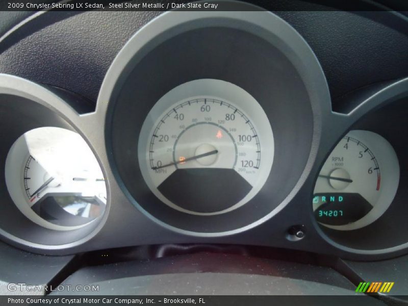 Steel Silver Metallic / Dark Slate Gray 2009 Chrysler Sebring LX Sedan