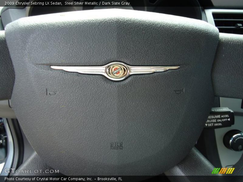 Steel Silver Metallic / Dark Slate Gray 2009 Chrysler Sebring LX Sedan