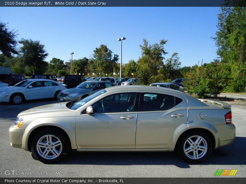 White Gold / Dark Slate Gray 2010 Dodge Avenger R/T