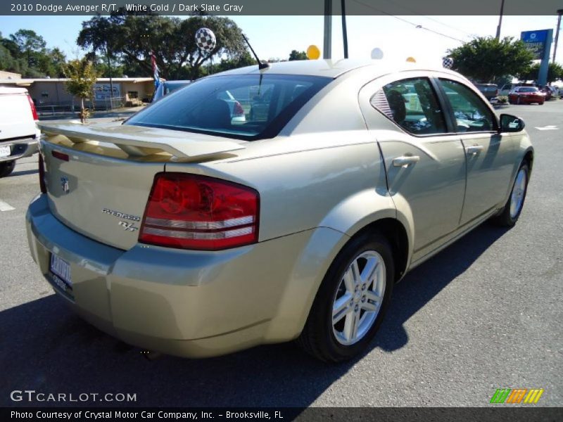 White Gold / Dark Slate Gray 2010 Dodge Avenger R/T