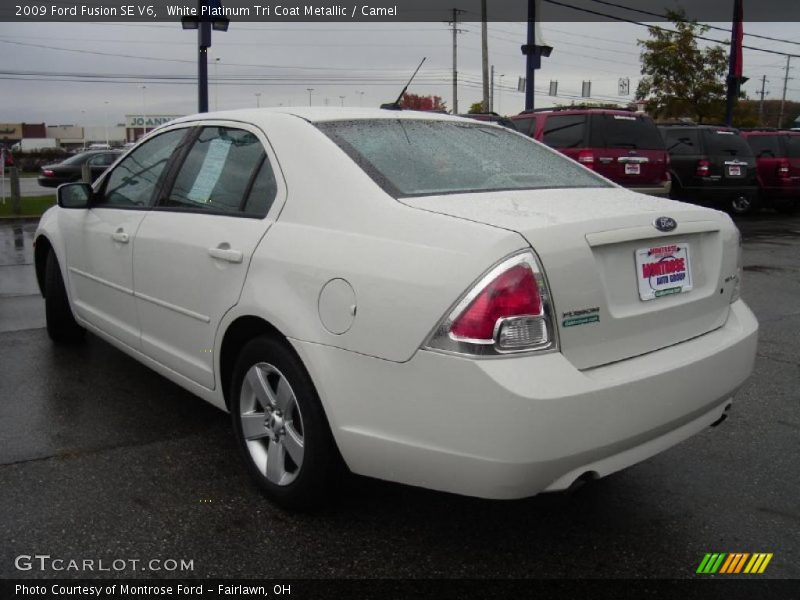 White Platinum Tri Coat Metallic / Camel 2009 Ford Fusion SE V6