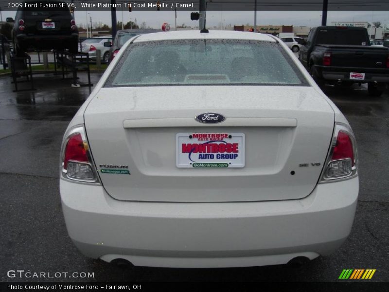 White Platinum Tri Coat Metallic / Camel 2009 Ford Fusion SE V6