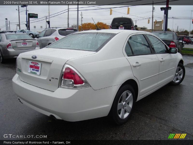 White Platinum Tri Coat Metallic / Camel 2009 Ford Fusion SE V6