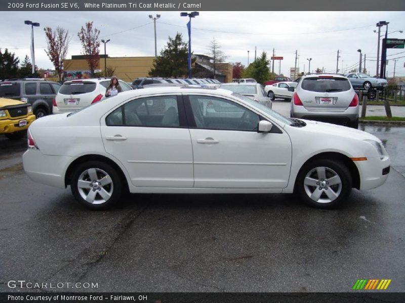 White Platinum Tri Coat Metallic / Camel 2009 Ford Fusion SE V6