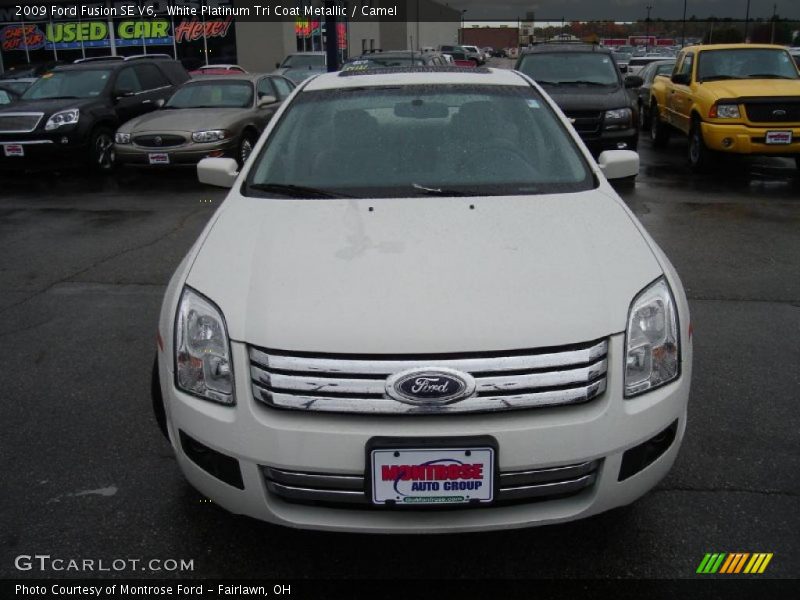 White Platinum Tri Coat Metallic / Camel 2009 Ford Fusion SE V6