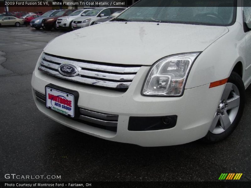 White Platinum Tri Coat Metallic / Camel 2009 Ford Fusion SE V6