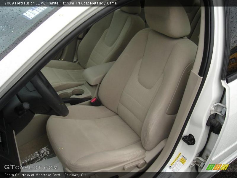 White Platinum Tri Coat Metallic / Camel 2009 Ford Fusion SE V6