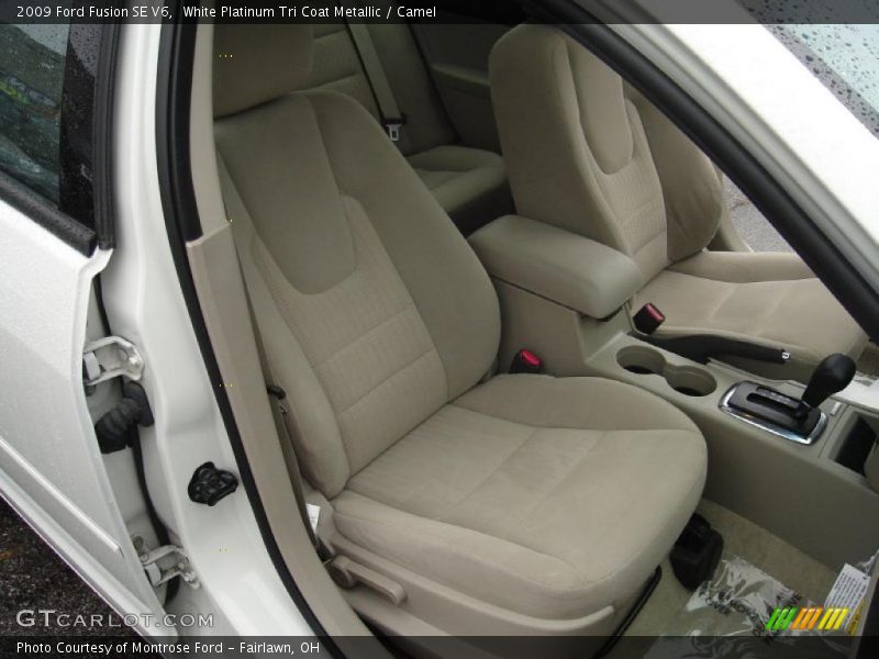 White Platinum Tri Coat Metallic / Camel 2009 Ford Fusion SE V6