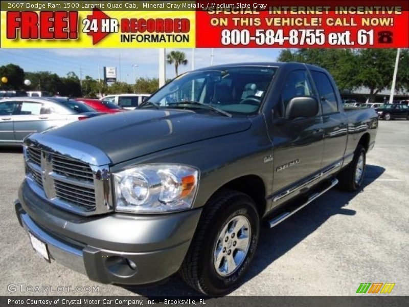 Mineral Gray Metallic / Medium Slate Gray 2007 Dodge Ram 1500 Laramie Quad Cab