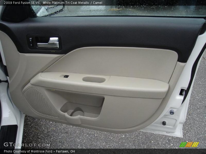 White Platinum Tri Coat Metallic / Camel 2009 Ford Fusion SE V6