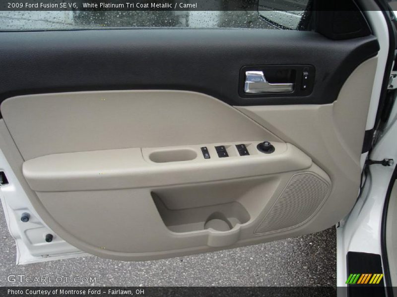 White Platinum Tri Coat Metallic / Camel 2009 Ford Fusion SE V6