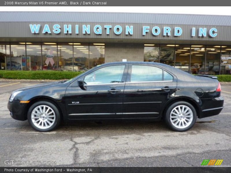 Black / Dark Charcoal 2008 Mercury Milan V6 Premier AWD