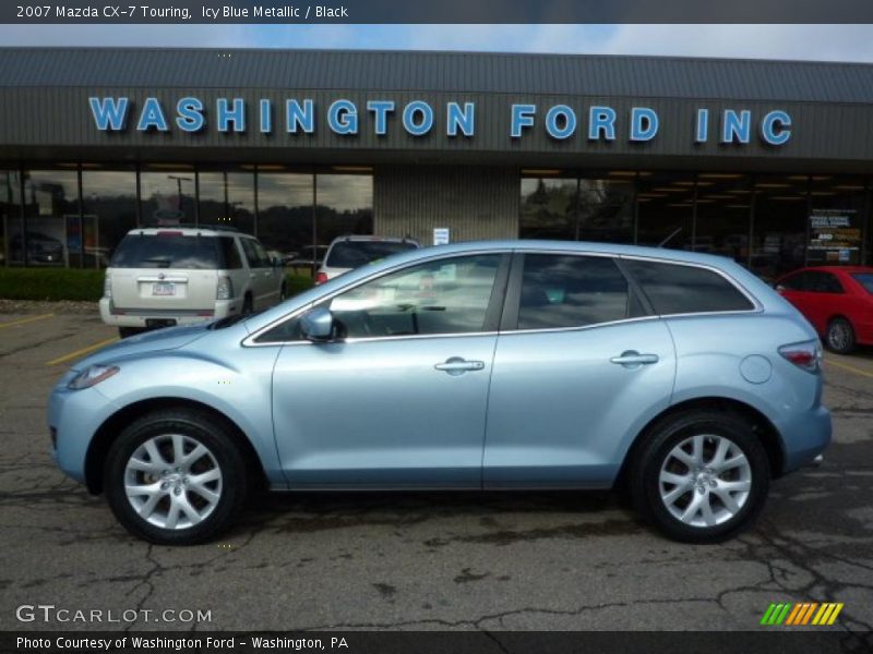 Icy Blue Metallic / Black 2007 Mazda CX-7 Touring
