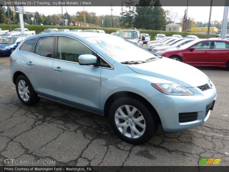 Icy Blue Metallic / Black 2007 Mazda CX-7 Touring