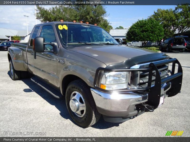 Arizona Beige Metallic / Medium Parchment 2004 Ford F350 Super Duty XLT SuperCab Dually
