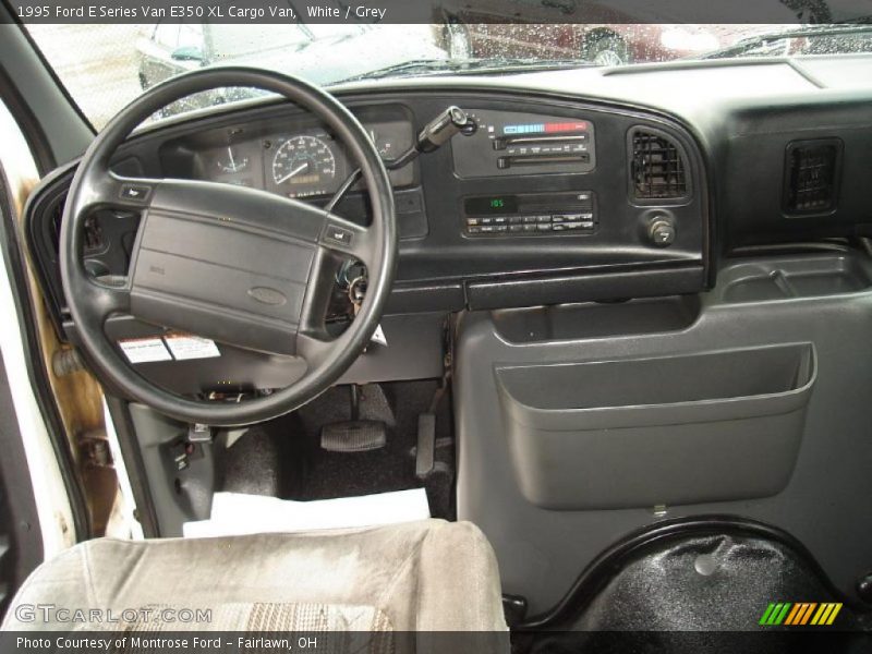 White / Grey 1995 Ford E Series Van E350 XL Cargo Van