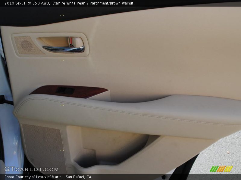 Starfire White Pearl / Parchment/Brown Walnut 2010 Lexus RX 350 AWD