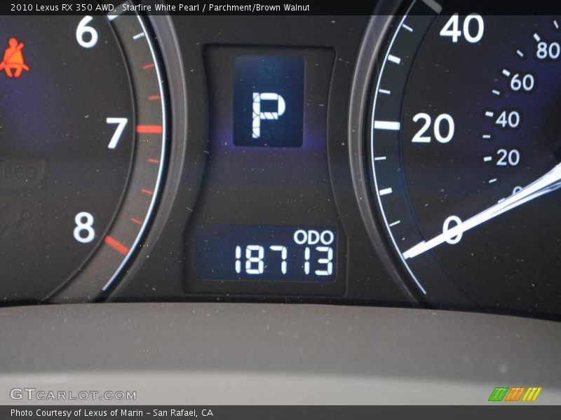 Starfire White Pearl / Parchment/Brown Walnut 2010 Lexus RX 350 AWD