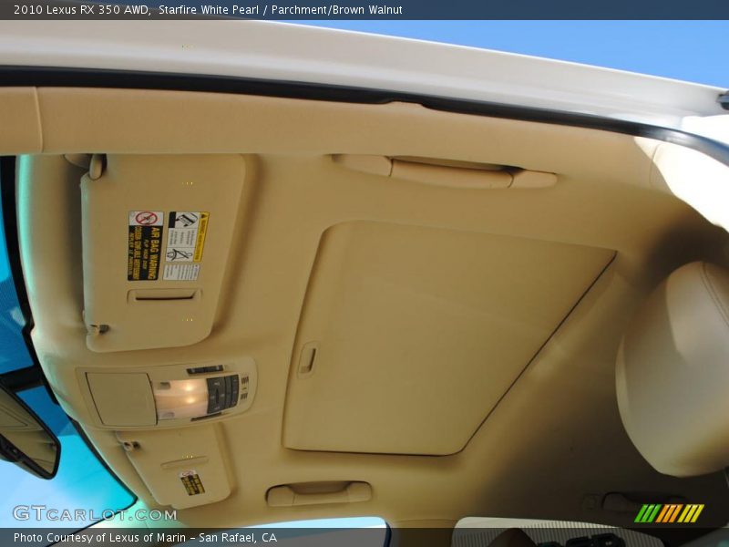 Starfire White Pearl / Parchment/Brown Walnut 2010 Lexus RX 350 AWD