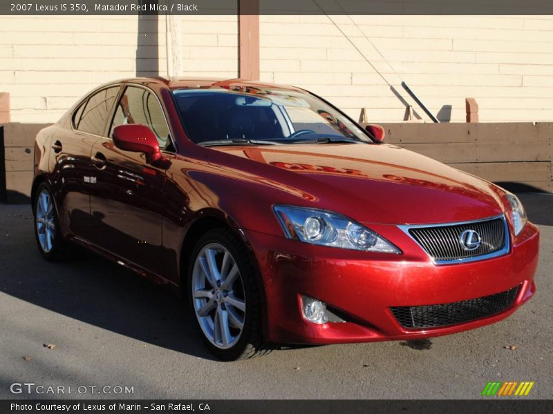 Matador Red Mica / Black 2007 Lexus IS 350