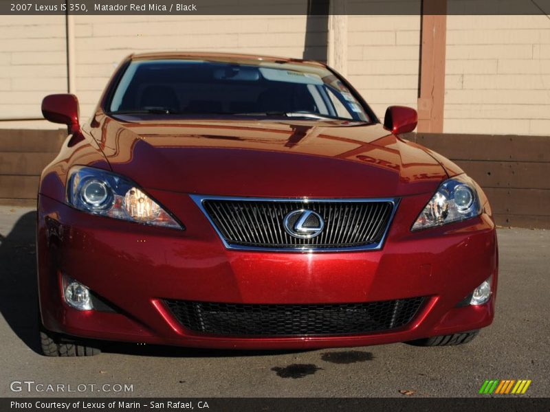 Matador Red Mica / Black 2007 Lexus IS 350