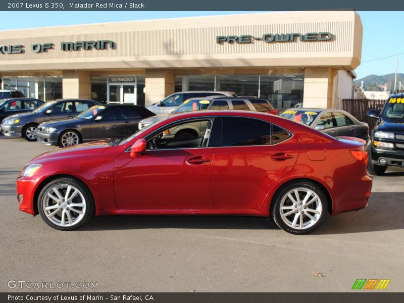 Matador Red Mica / Black 2007 Lexus IS 350