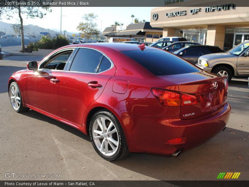 Matador Red Mica / Black 2007 Lexus IS 350