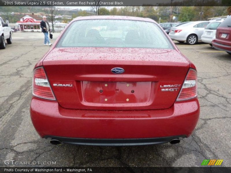 Garnet Red Pearl / Charcoal Black 2005 Subaru Legacy 2.5 GT Sedan