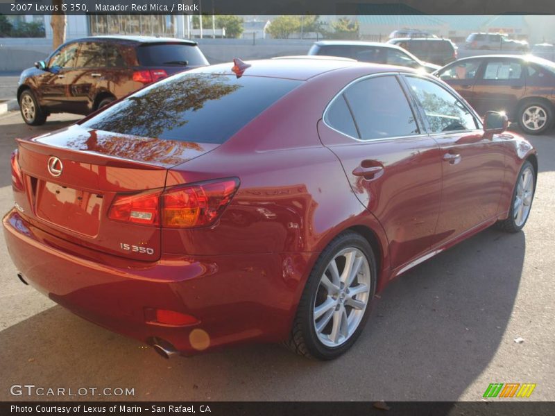 Matador Red Mica / Black 2007 Lexus IS 350