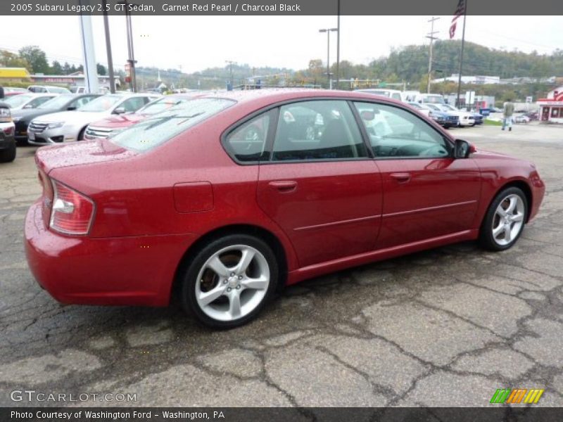 Garnet Red Pearl / Charcoal Black 2005 Subaru Legacy 2.5 GT Sedan